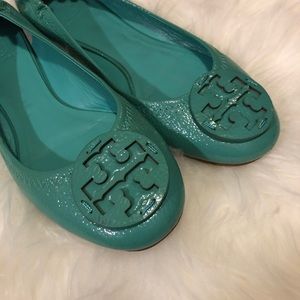 Teal Tory Burch Flats